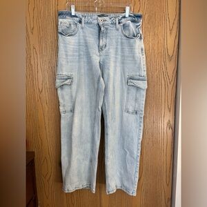 Maurices Edgely Wide Leg Denim Cargo Pants